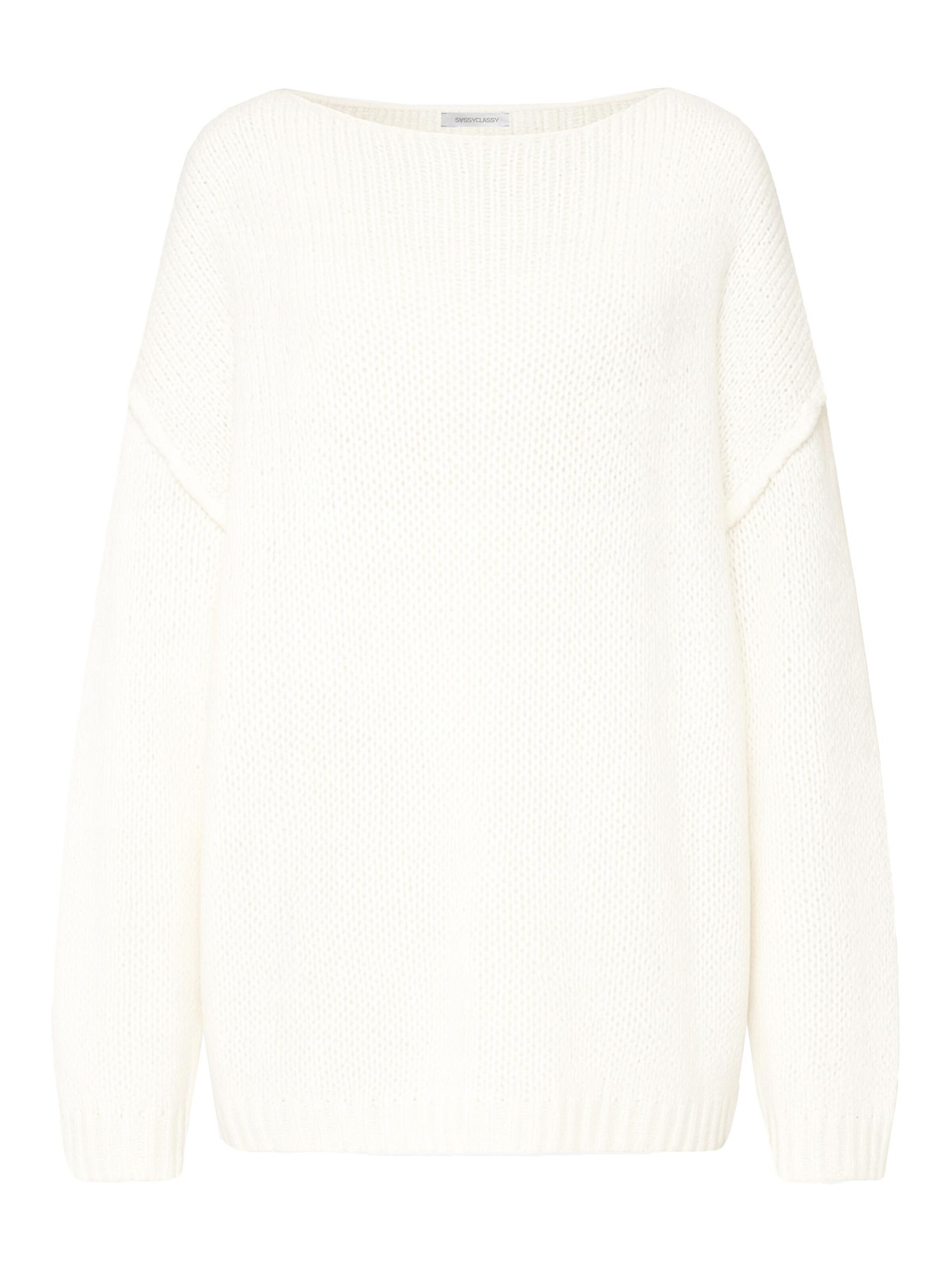 SASSYCLASSY Oversizepullover in Weiß: Vorderseite
