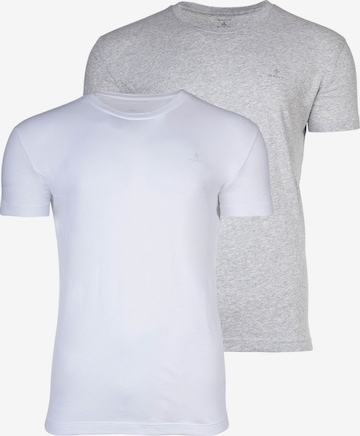 T-Shirt GANT en gris : devant