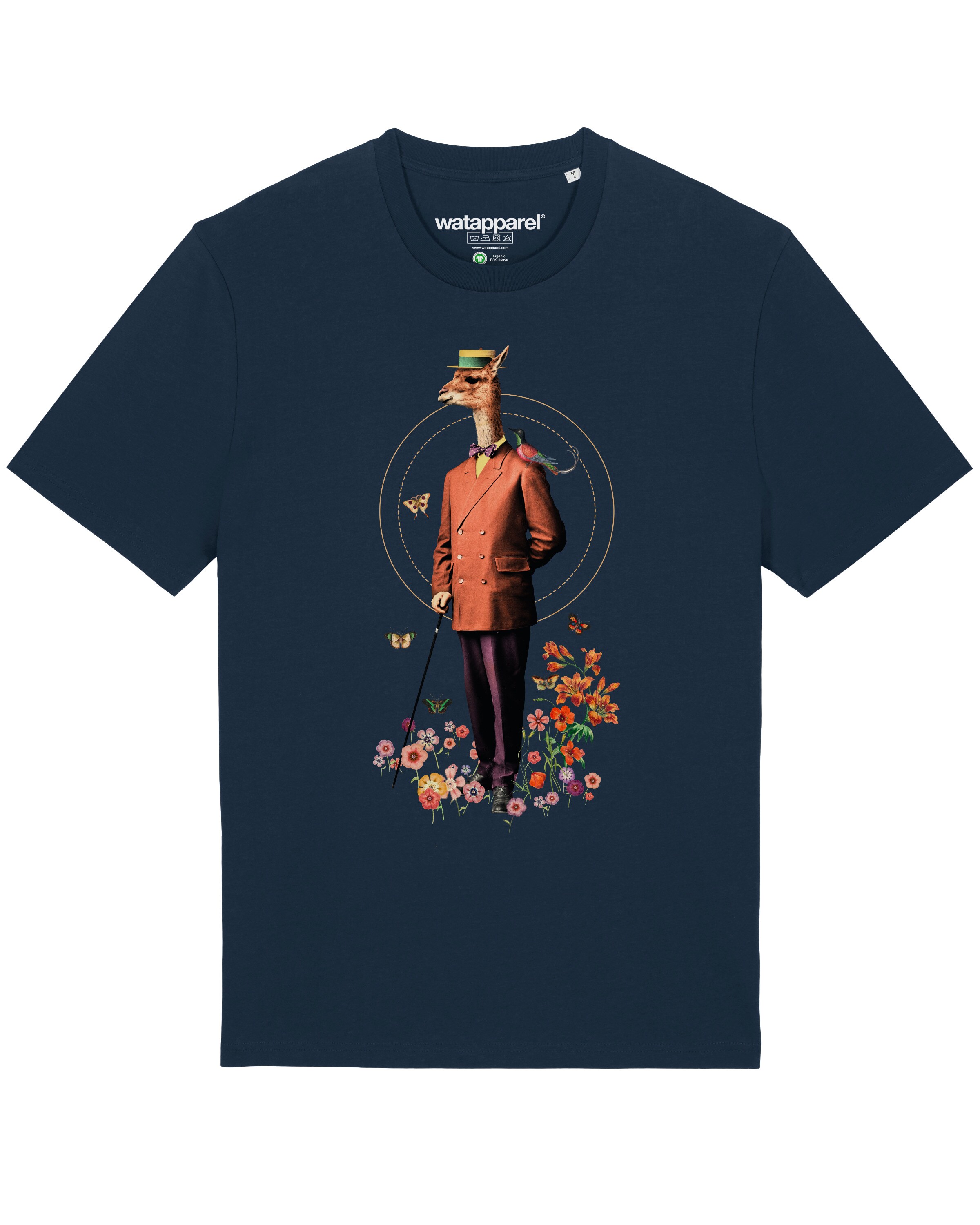 T-Shirt 'Fancy Llama' Watapparel en bleu : devant
