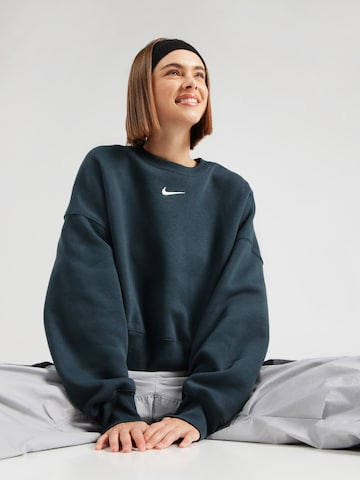 Nike Sportswear Sweatshirt 'Phoenix Fleece' in Green: front