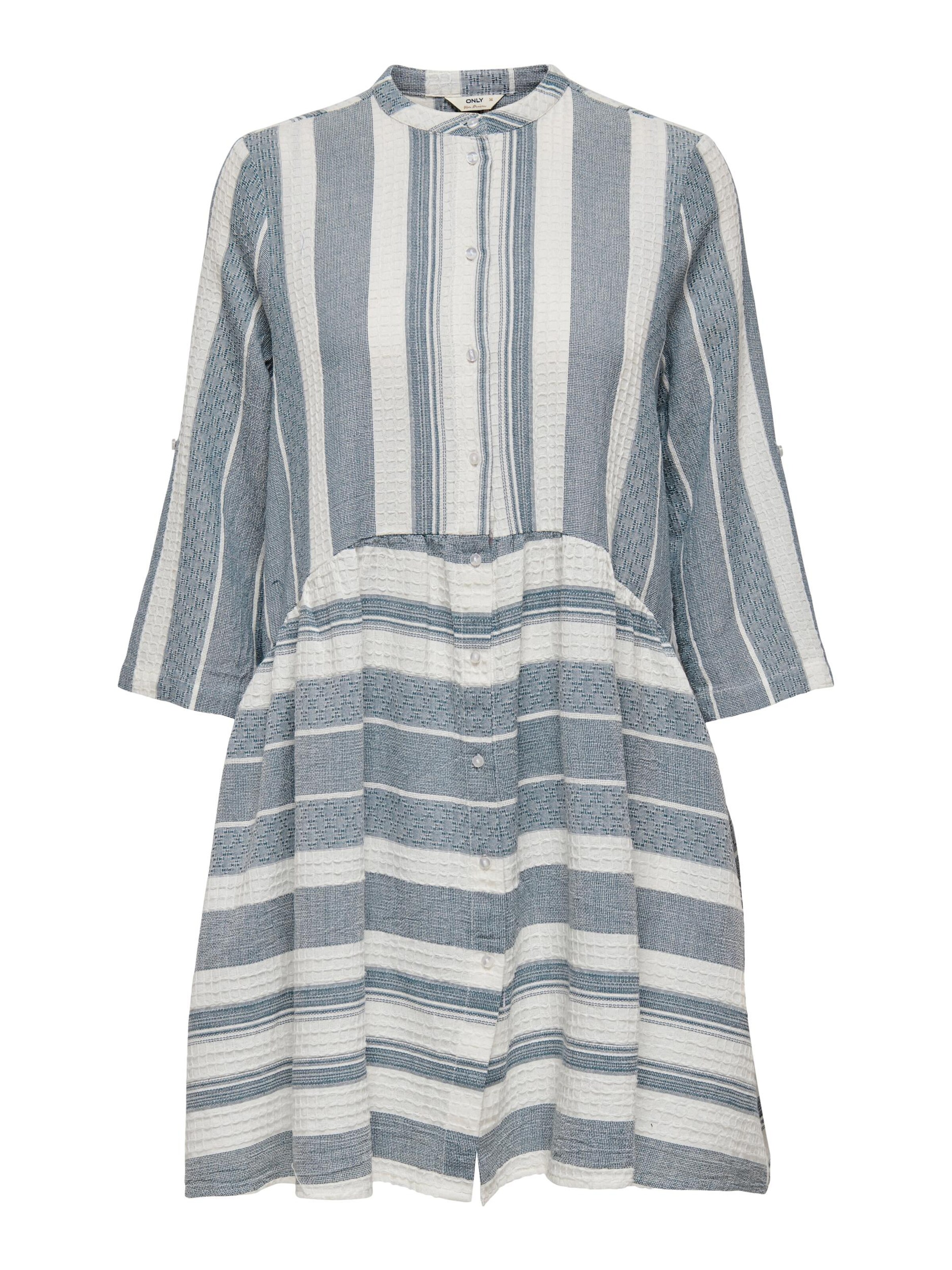 ONLY Рокля тип риза 'CHICAGO' в бяло: отпред