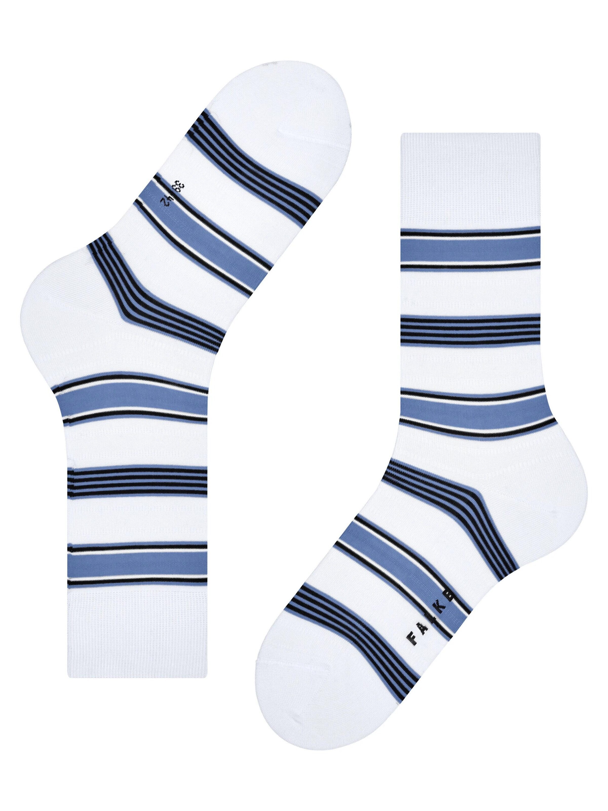 FALKE Socken 'Marina Stripe'‌‌‌‌‌‌‌‌‌ in Weiß