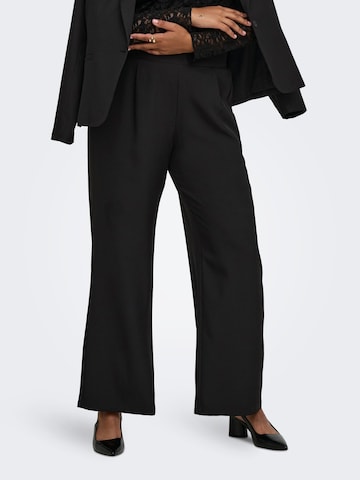 regular Pantaloni con pieghe 'VICTORIA' di ONLY Carmakoma in nero: frontale