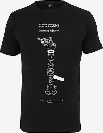 MT Men Shirt 'Depresso' in Zwart: voorkant