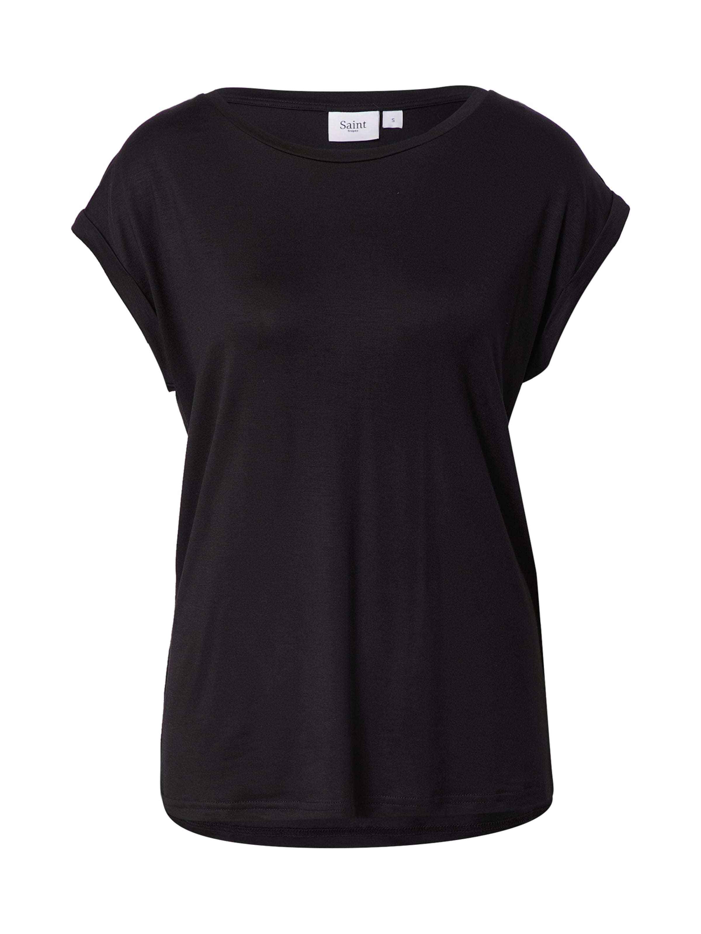 SAINT TROPEZ - Camiseta 'Adelia' en negro: frente