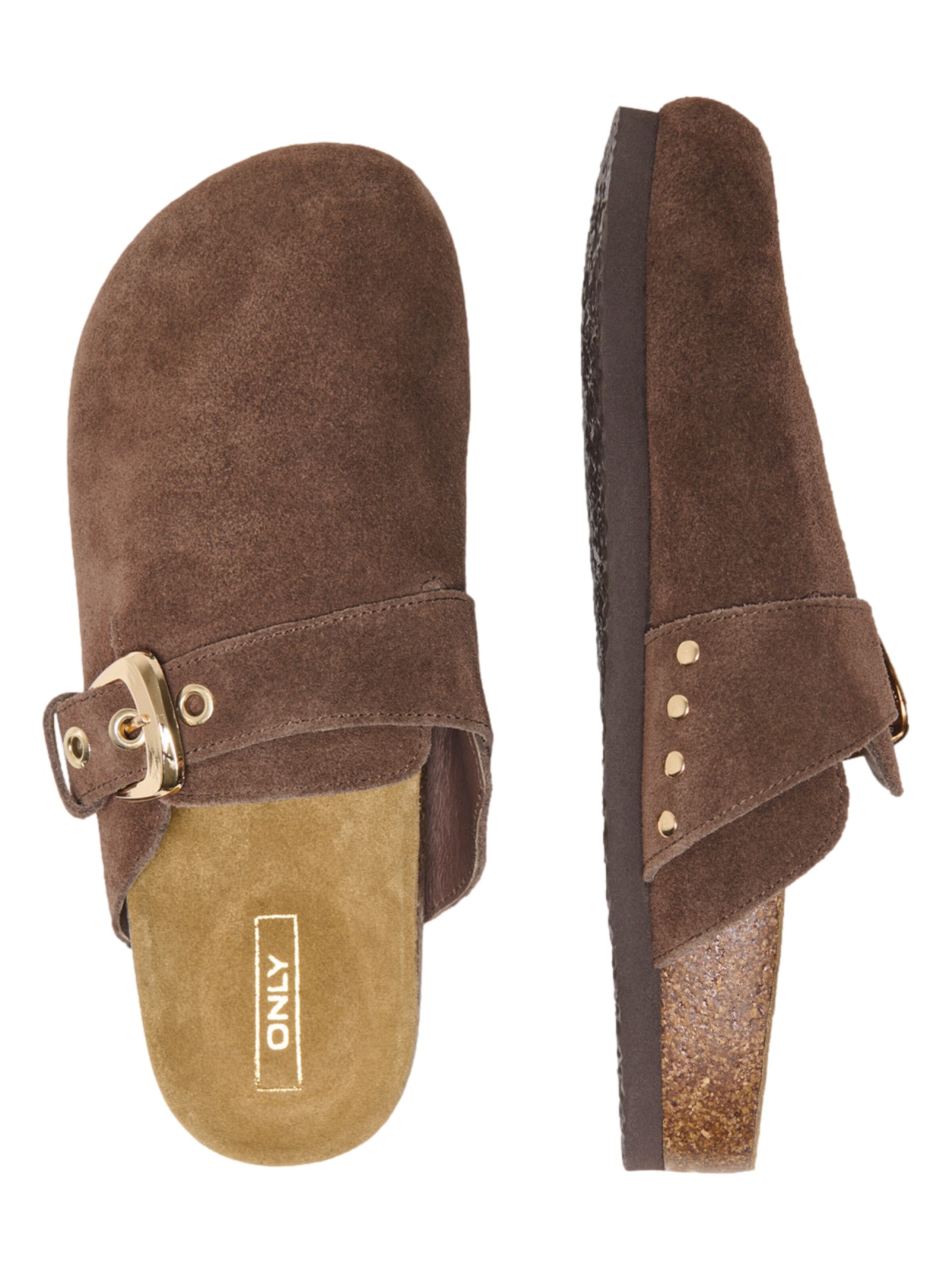 ONLY SHOES Muiltjes 'Huston' in Bruin