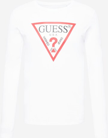 T-Shirt GUESS en blanc : devant