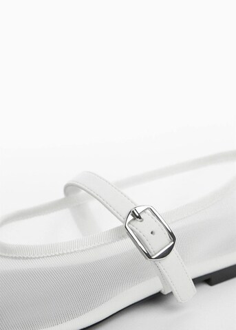 MANGO Ballet Flats 'Brumas' in White