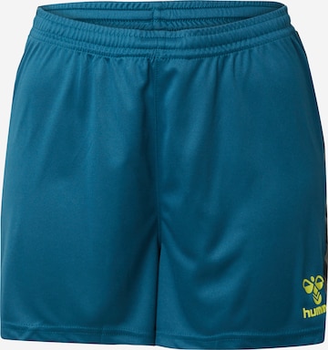 Hummel Regular Workout Pants 'AUTHENTIC' in Blue: front