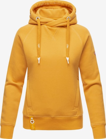 NAVAHOO Sweatshirt 'Liebesmäuschen' i gul: framsida