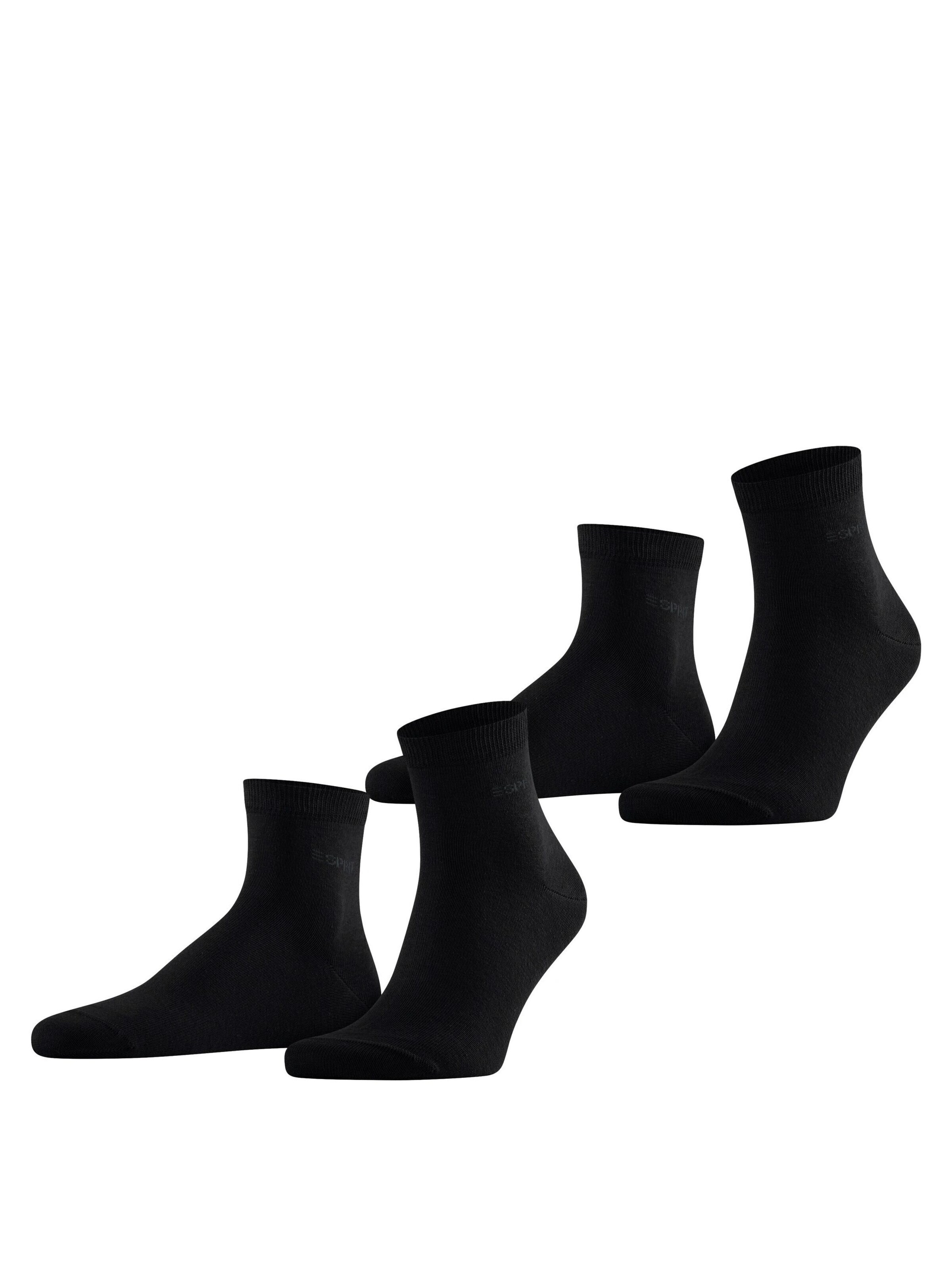 ESPRIT Socken 'Basic Uni 2-Pack'‌‌ in Schwarz: Vorderseite