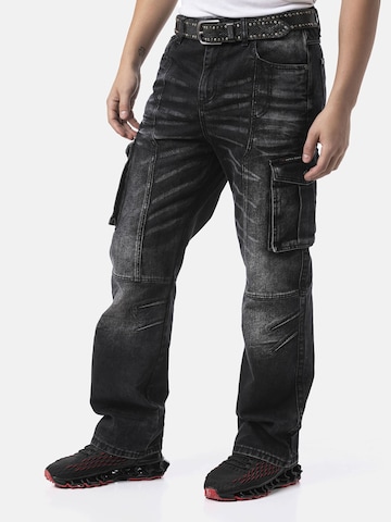 CIPO & BAXX Loosefit Jeanshose 'CD897', Over Size, Loose Fit, Dirty in Schwarz