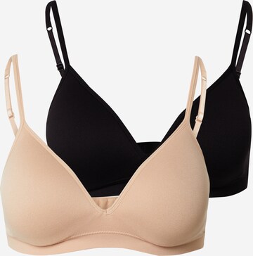 Lindex Triangle Bra in Beige: front