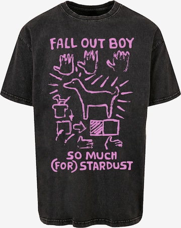 T-Shirt 'Fall Out Boy Pink Dog So Much Stardust' F4NT4STIC en noir : devant