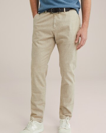 WE Fashion Slimfit Chino in Beige: voorkant