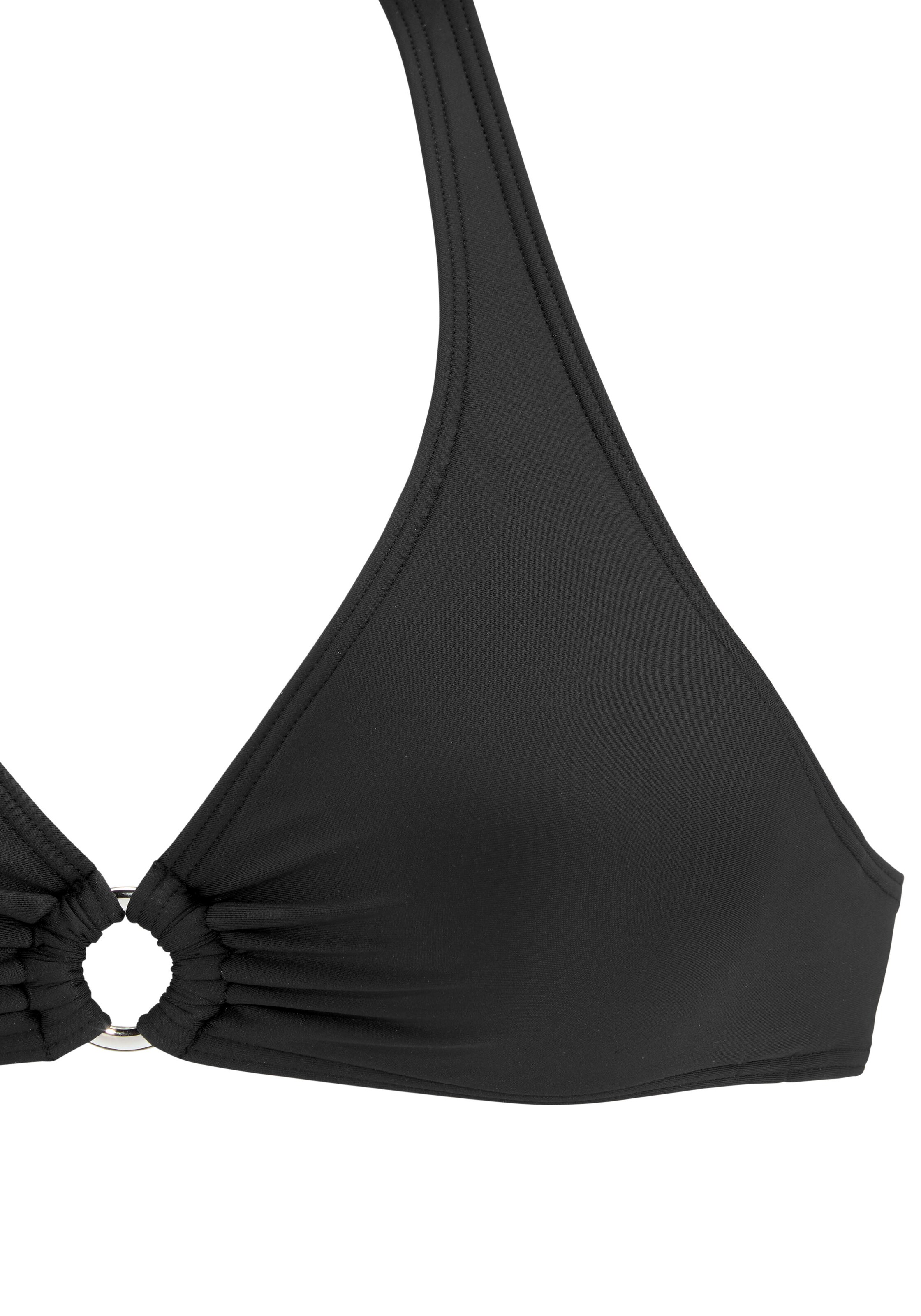 LASCANA Triangle Bikini top in Black