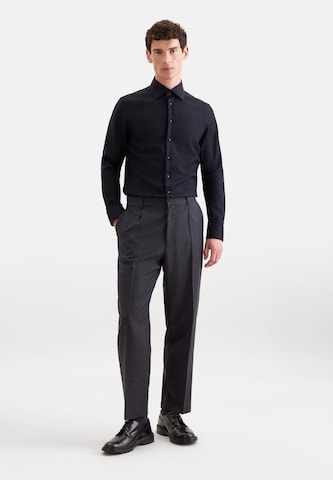 SEIDENSTICKER Slim fit Business shirt in Black