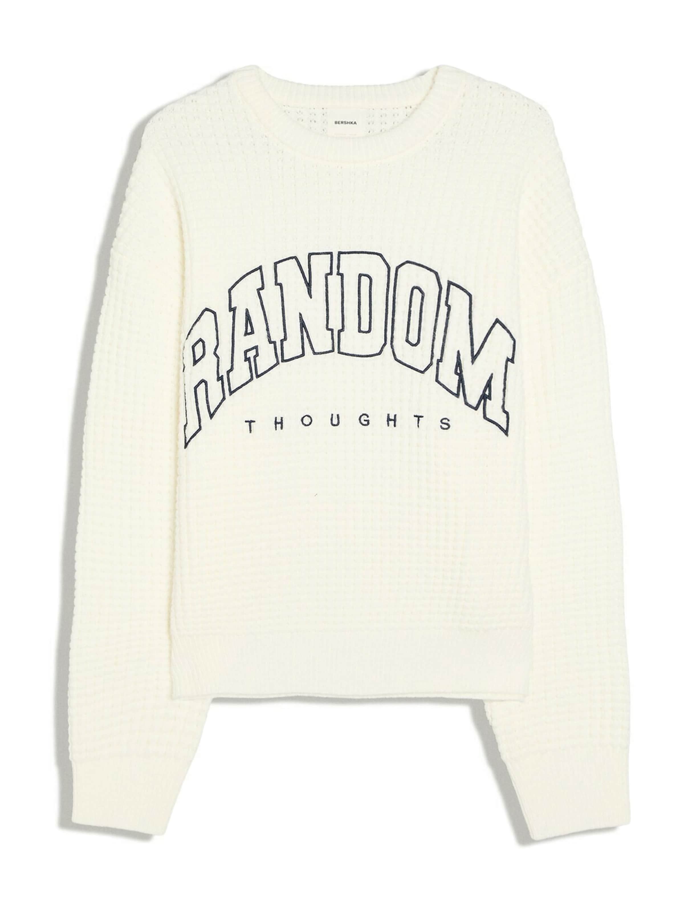 Bershka Svetr ve velikosti XS - tmavě modrá / offwhite, Produkt