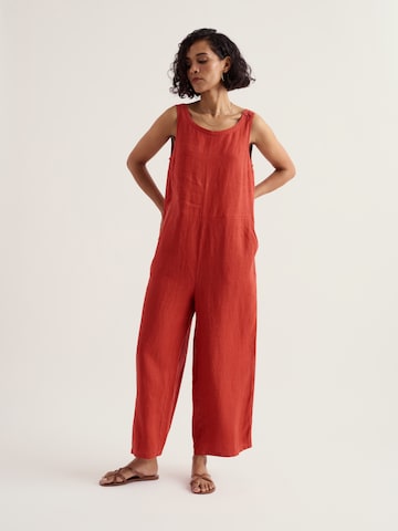 Wide Leg Combinaison 'Salt Air' Seasalt Cornwall en orange : devant