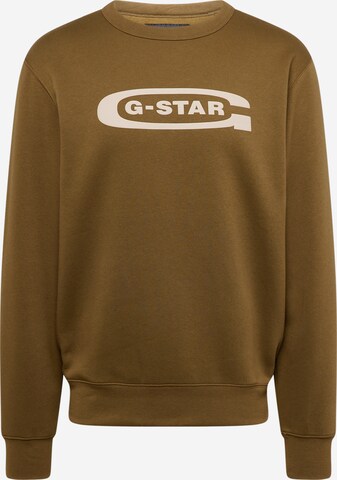 Sweat-shirt 'Old School' G-Star RAW en vert : devant