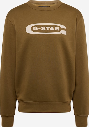 G-Star RAW Sweatshirt 'Old School' in dunkelgrün / weiß, Produktansicht