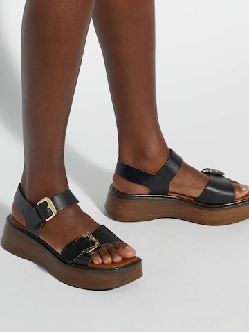 Dune LONDON Sandaal 'Luno' in Zwart