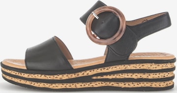 GABOR Strap Sandals in Black