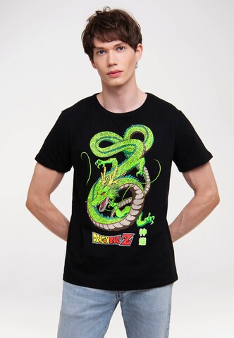 LOGOSHIRT Shirt 'Shenlong' in Black: front