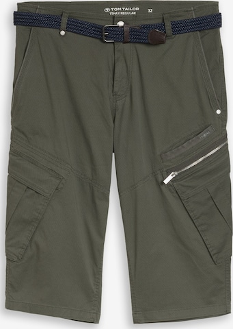 Pantalon cargo 'Max' TOM TAILOR en vert : devant