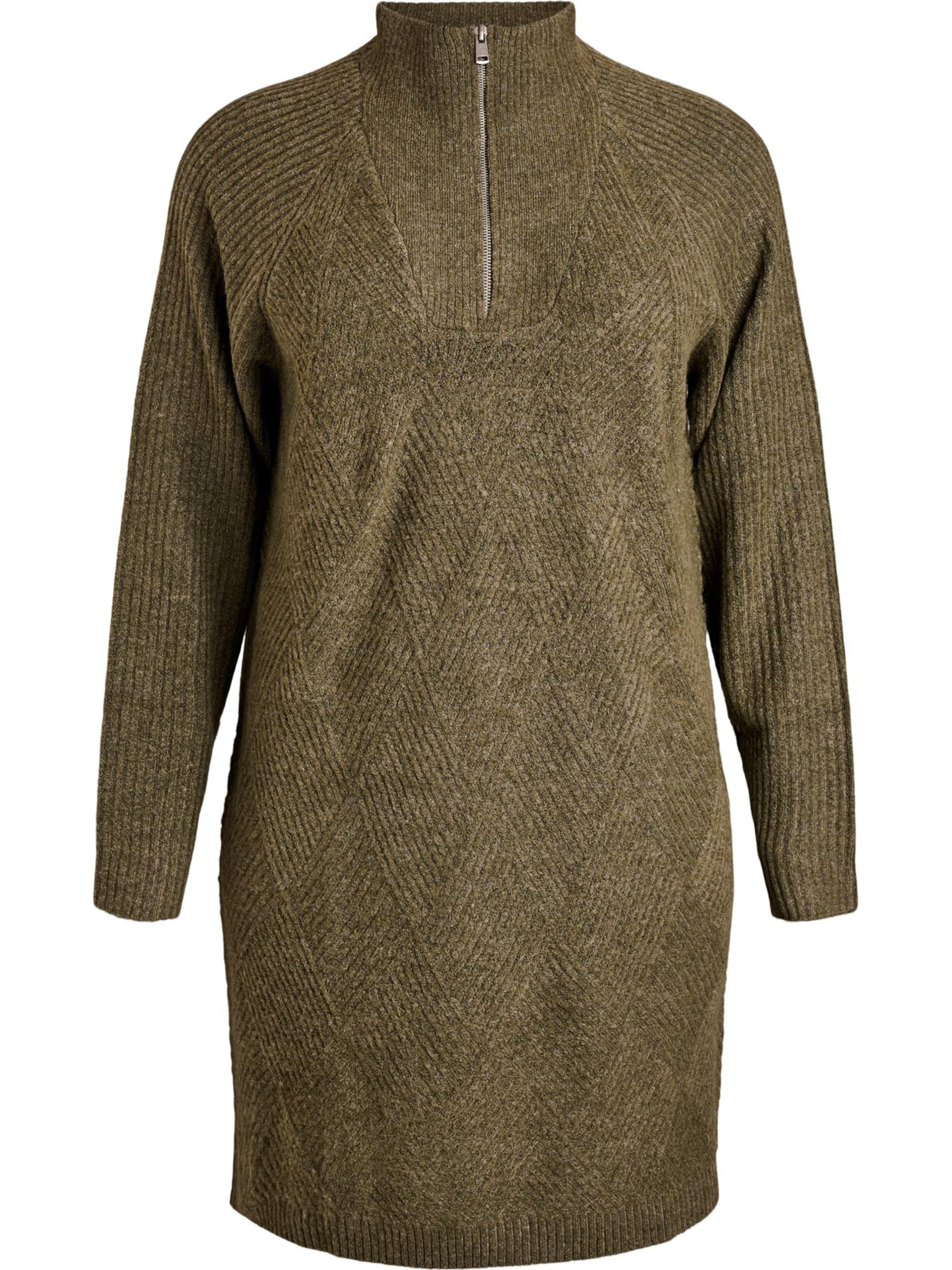 Zizzi Strikkjole 'Mziggi' i grøn: forside