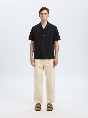 SELECTED - Ajuste confortable Camisa en negro