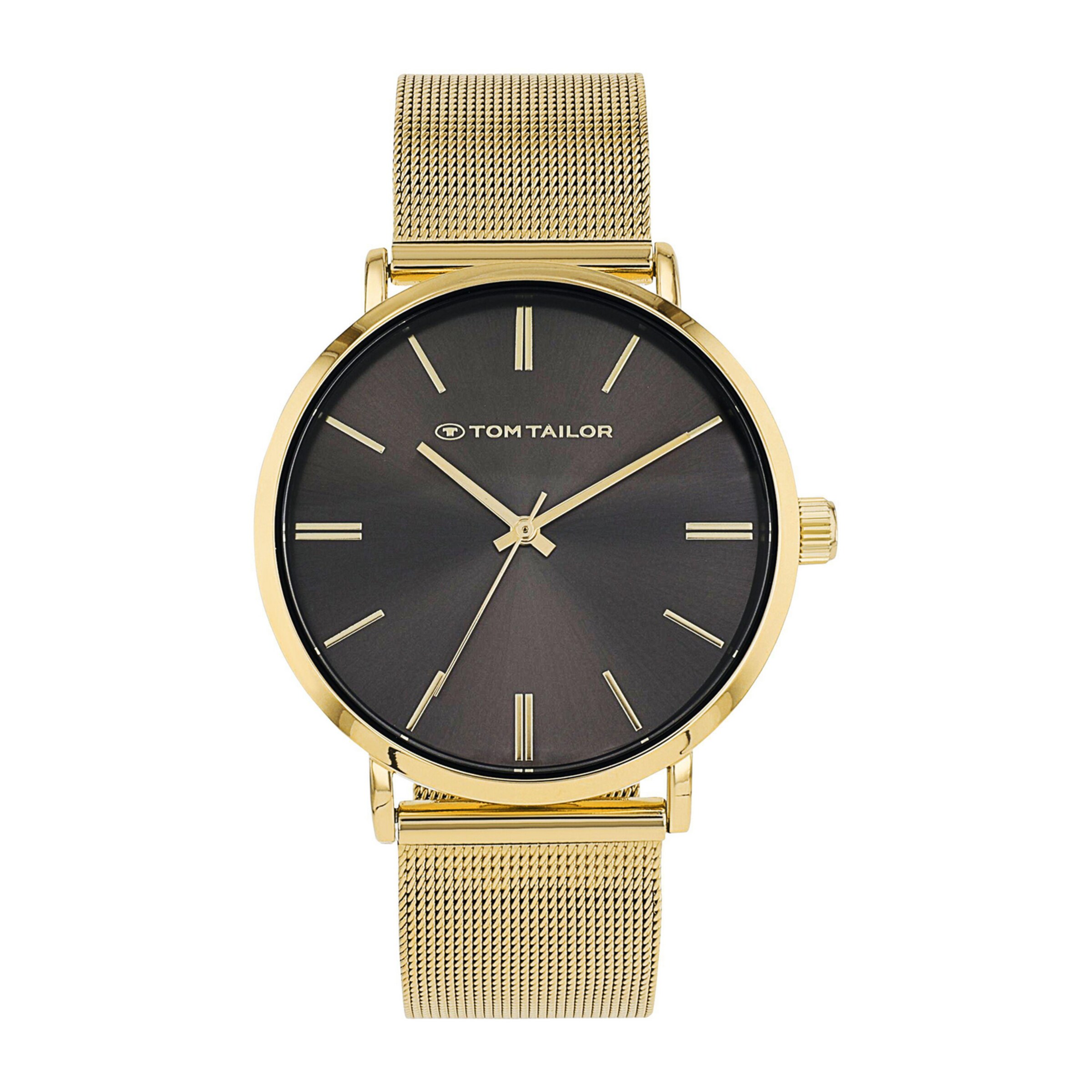 TOM TAILOR Uhr in One Size in gold / schwarz, Produktansicht