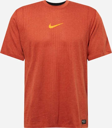 NIKE Functioneel shirt 'Pro' in Oranje: voorkant