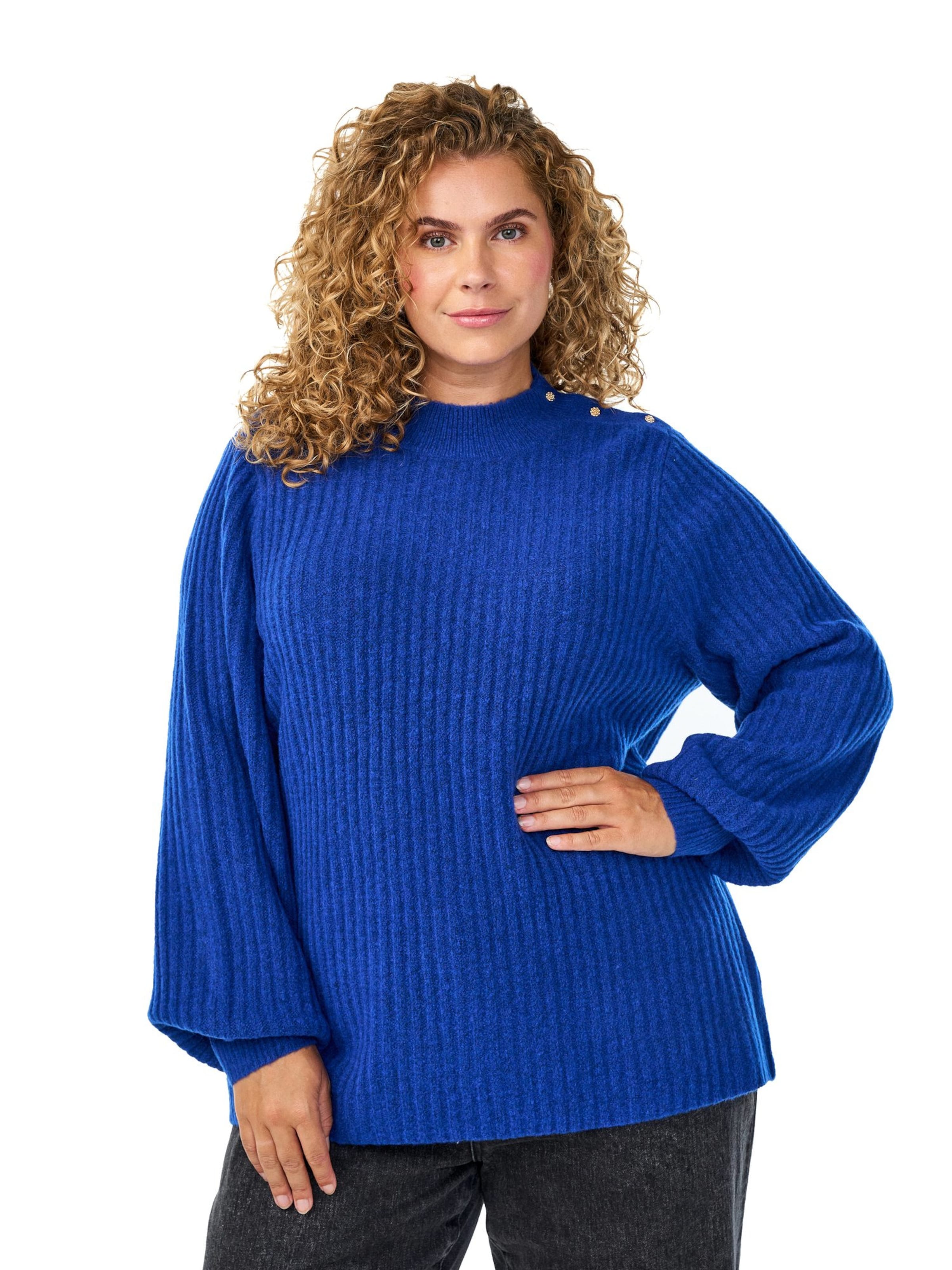 mėlyna Zizzi Megztinis 'Cacomfy': priekis