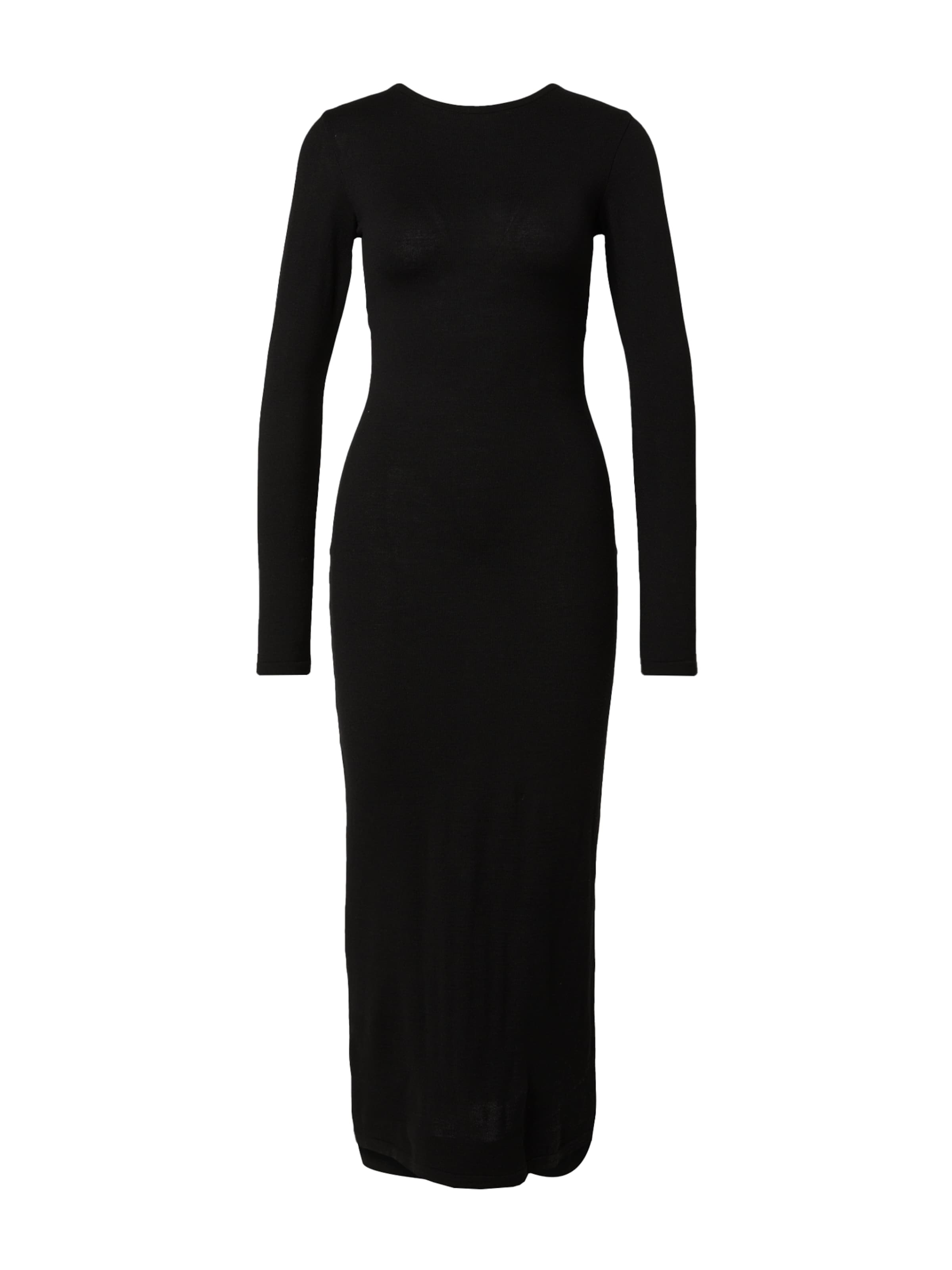 A LOT LESSPletena haljina &#x27;Caroline&#x27; - crna boja: prednji dio