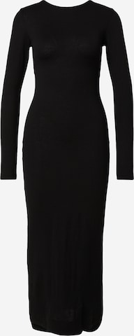 A LOT LESS Плетена рокля 'Caroline' в черно: отпред