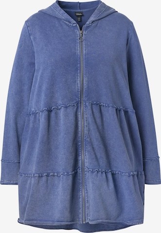 Ulla Popken Sweatjacke in Blau: Vorderseite