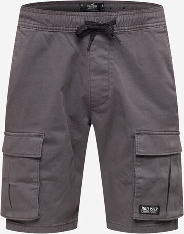 Regular Pantalon cargo HOLLISTER en gris : devant