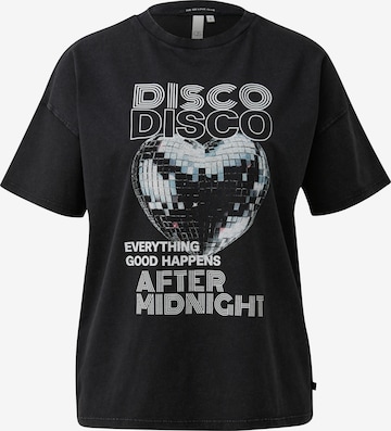 QS Shirt in Schwarz: Vorderseite