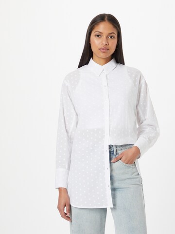 Envii Blouse 'DRAGON' in Wit: voorkant