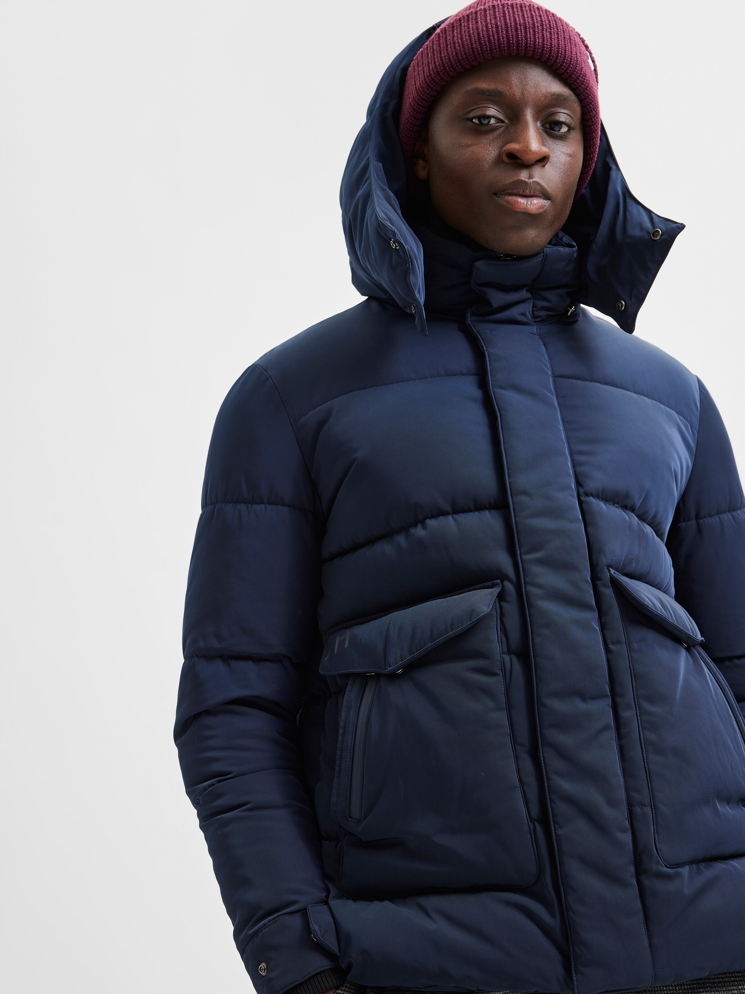 Uomo Più sostenibile SELECTED HOMME Giacca invernale Falkirk in Navy 