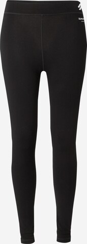 Regular Leggings 'ESSENTIAL' Superdry en noir : devant