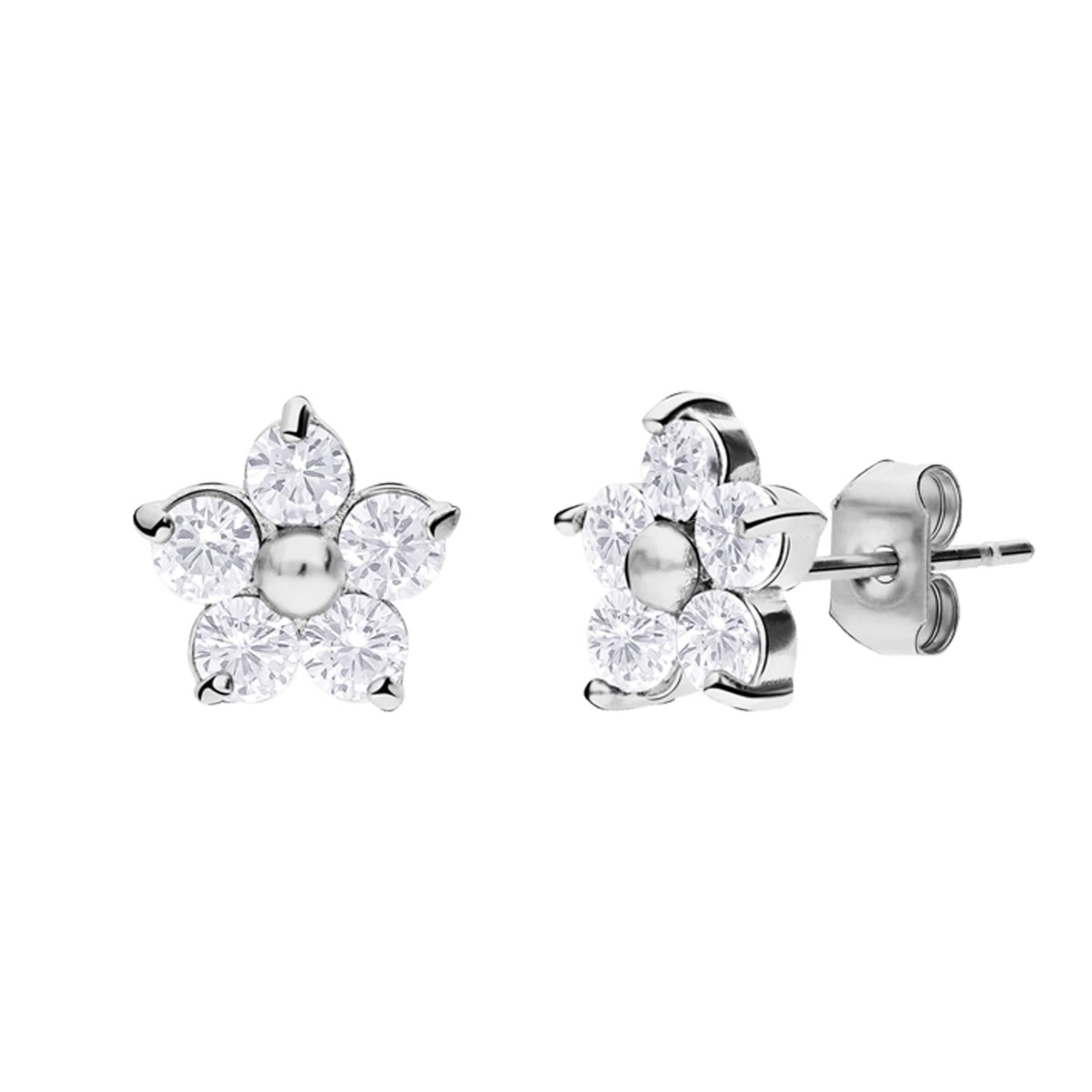 Lucardi Earrings in Silver: front