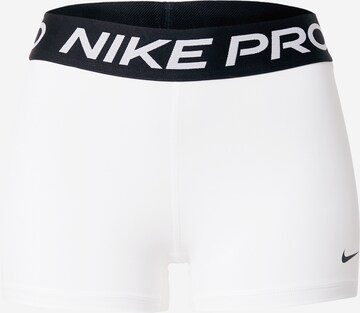 NIKE Skinny Športové nohavice 'Pro' - biela: predná strana