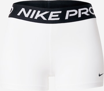 Skinny Pantalon de sport 'Pro' NIKE en blanc : devant