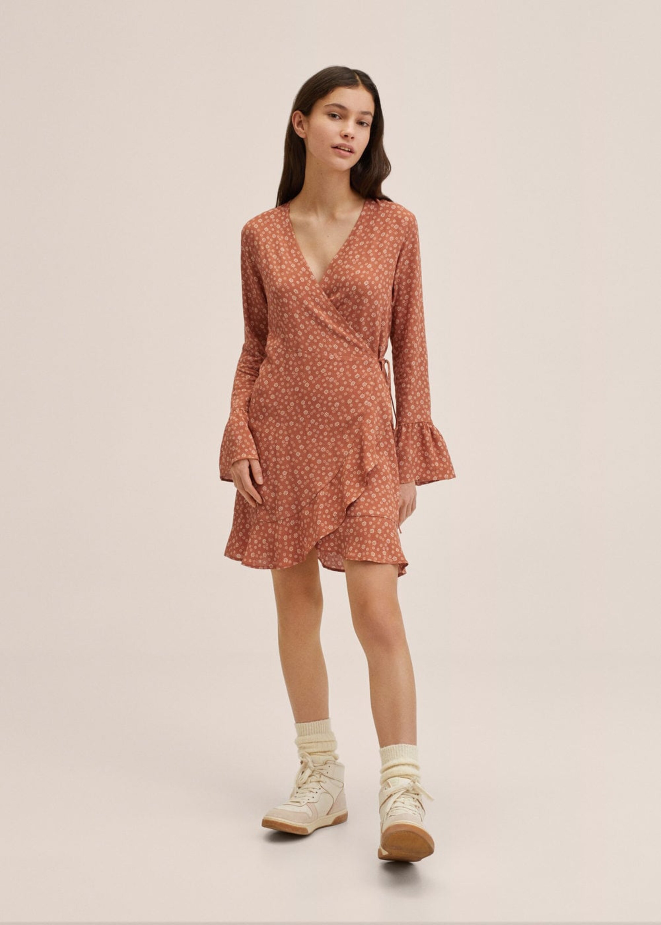 Kinder Teens (Gr. 140-176) MANGO TEEN Kleid 'Sunset' in Dunkelorange - RF77042 Kinder Teens (Gr. 140-176) MANGO TEEN Kleid 'Sunset' in Dunkelorange - RF77042