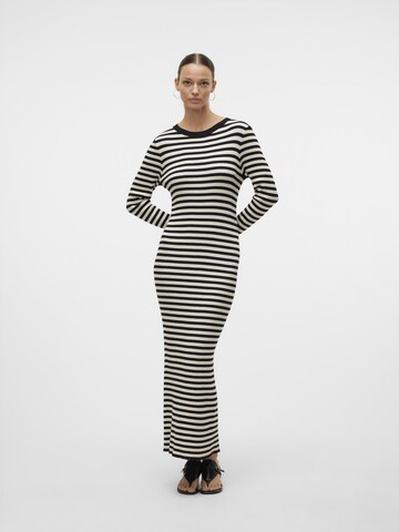 VERO MODA Strikkjole i beige: forside