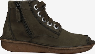 CLARKS Lace-Up Ankle Boots 'Funny Cedar' in Green