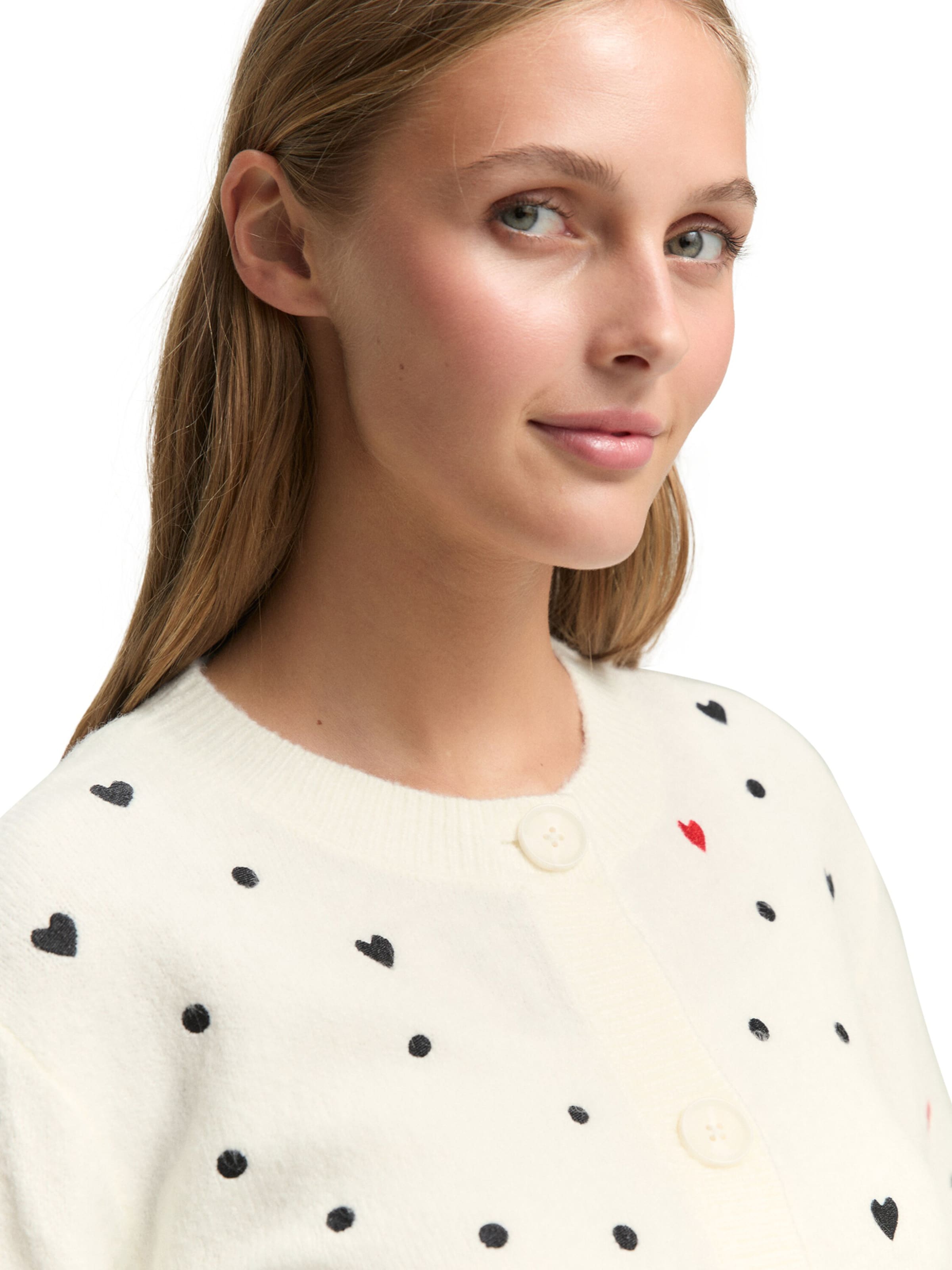 TOM TAILOR DENIM Knit Cardigan in White