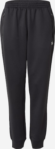 juoda ADIDAS ORIGINALS Siaurėjantis Kelnės 'ESS': priekis